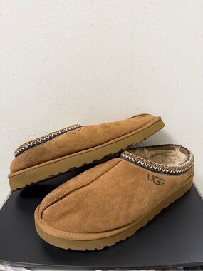 UGG Tasman Classic Wool Slippers US Men’s Size 13 Chestnut Suede Mules EUC